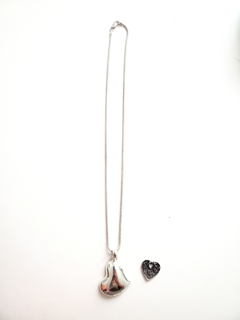Silver Bell Pendant Necklace - Silver